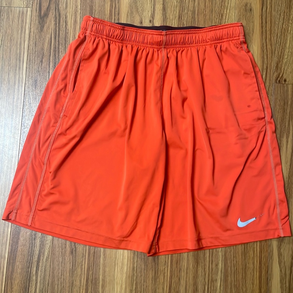 Nike Men’s Dri-Fit Athletic Shorts. Orange. Size XL.